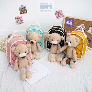 Balo Hàn Quốc hình chú gấu xinh xắn cho bé mẫu giáo nhà trẻ