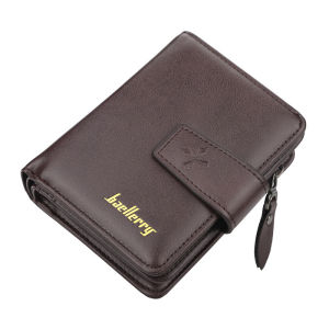 AE In-stock large-capacity buckle wallet with multiple card slots mens vintage short zipper wallet with a high-end feel