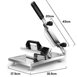 Meat Bone Slicer And Cutter Stainless Steel Manual Meat Slicer Cutting Chopping Cutter Machine Chicken Leg Cutter Fish Ribs Bone Ribbon For Fat Beef And Mutton Roll Slicer Frozen Meat Planing Machine For Household Commercial