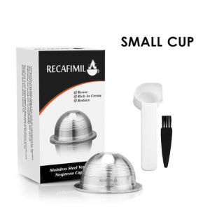 【i Cafilas】[NVCG1] Reusable Big CUP Coffee Capsule Filter Crema Stianless Steel For Nespresso Vertuo Espresso Vertuoline Nespresso Vertuoline GCA1Delongh ENV135Delong ENV150