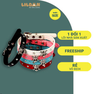 [Rẻ vô địch] Vòng Cổ Cho Chó Mèo - Vòng Cổ Cho Thú Cưng Hình Đầu Lâu Siêu Chất
