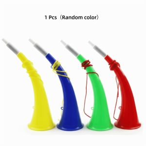WAPKTY 275cm Còi vuvuzela Màu sắc ngẫu nhiên Di động Đồ chơi kèn Âm thanh lớn có dây đeo Còi sân vận động Đồ dùng cổ vũ cho người hâm mộ sự kiện thể thao