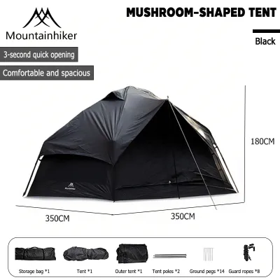 Mountainhiker Large automatic waterproof camping tent for 4-6 people family use rainproof PU 3000mm UPF50+ outdoor