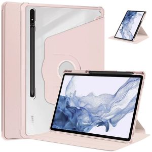 SAMSUNG TAB S7 FE / TAB S7 PLUS CASING AUTO WAKE/SLEEP 360 ROTATING ACRYLIC CRYSTAL PROTECTIVE CASE