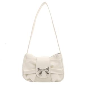 Womens xếp li Túi xách kiểu Pháp nách túi Bow Túi đeo vai chất liệu da PU nách túi thời trang mua sắm hẹn hò Túi
