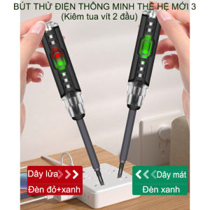 Bút thử điện thông minh thế hệ mới 03 tua vít từ tính 2 đầu kiểm tra dây điện đứt ngầm đo thông mạch (M1222)