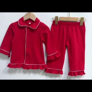 Ruffkids Cute Candy Color 100% Cotton Baby Clothes Matching Kids Sets Sleepwear Pjs Loungewear Boys Girls Pajamas2026