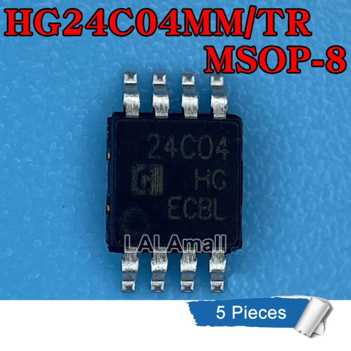 5pcs 24C04 MSOP8 HG24C04MM HG24C04MM/TR MSOP-8 EEPROM Chip IC New ...