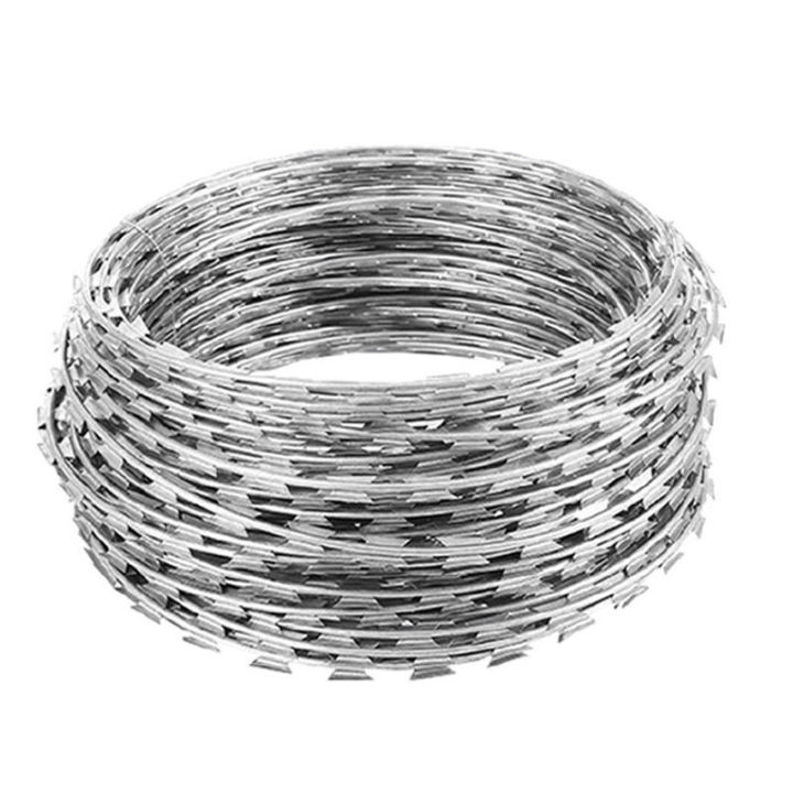 LuxeWall 10M/1pc Barbed Razor Wire For Garden Fence Blade Wire for ...