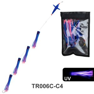 ADREE Chuỗi Daisy Mồi lông vũ Mẫu TR006-C Móc câu có dây buộc Mồi nhử chim Câu cá Chất liệu lông vũ Mồi câu cá bằng cần Câu cá bằng cần câu ở vùng nước mặn