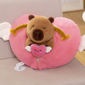 [caichuitan] ตุ๊กตาคาปาวา20-25ซม. ตุ๊กตาผ้ากำมะหยี่นุ่มตุ๊กตาสัตว์จำลองตุ๊กตาน่ารักตกแต่งบ้านน่ารักสำหรับเป็นของขวัญเด็กผู้หญิง