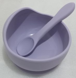 Suction Bowl Mangkuk + Sendok Makan Bayi Silikon