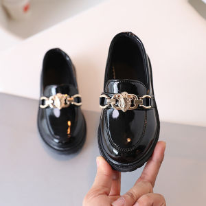 [Free Shipping] ChildrenS Black Soft-Soled Princess Shoes Suitable For Performances For Medium And Large-Sized Children Easy To Slip On