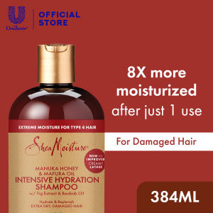 SheaMoisture Manuka Honey & Mafura Oil Intensive Hydration Shampoo For Extra Dry Damaged Hair (384ml)