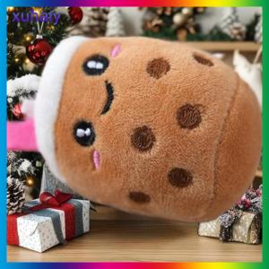 xuhaiy 1 Piece Stuffed Boba Doll Kawaii Backpack Bag Decor 8cm Cute Bubble Tea Keychain Soft Plush Toy Pendant Kids Birthday Gift