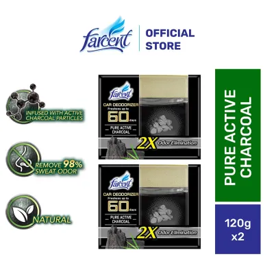 [Bundle of 2] Farcent Deodorizer Car Home - Charcoal/Musk/Peach/Sky Breeze (120g x 2)
