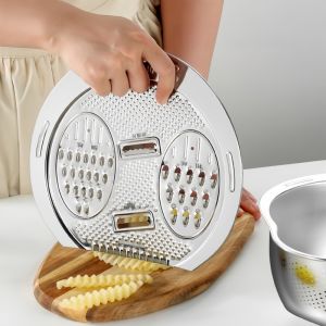 Mishilei 304 Stainless Steel Draining Basket Multi-functional Rice Vegetable Washing Bowl Basin Kitchen Tools