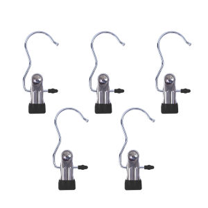 Reviln คลิปตากผ้าระเบียง กันลม คลิปสเตนเลสที่หนีบอเนคประสงค์ ประหยัดพื้นที่ มาพร้อมตะขอ Storage Hooks