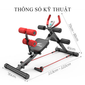 Máy tập cơ bụng Dụng cụ tập thể dục đa năng dụng cụ tập Gym tại nhà - Chất liệu thép chịu lực cao cấp