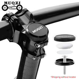 Bike Headset Cap Cover with Anti-Theft Tracker Mount for AirTag Easy to Install and Secure in Black Color
