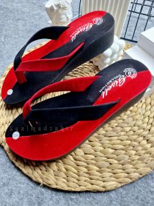 Sandal wedges wanita kombinasi gisel sendal wedges wanita terbaru 2024