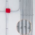 (ZIKF) PVC Pipe with Double Hole Plastic Conduit with Pipe Clamp Conduit Clamp U PVC Clip 2 Hole (50 Pieces). 