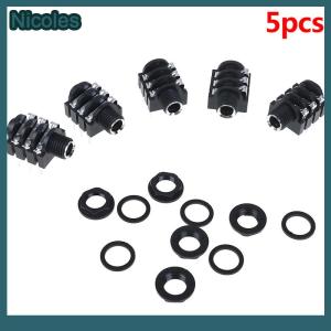 [Nicoles] 5Pcs 6.35mm 6.35 6P 6PIN stereo audio microphone female socket jack connector