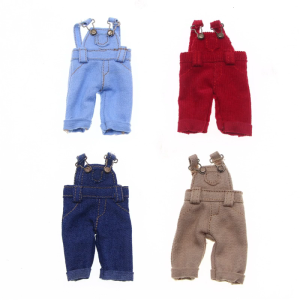 Adjustable Doll Suspenders Pants Doll Clothes Soft Cotton Doll Outfit For Toy Doll Model Figurine Dressingup Accessory