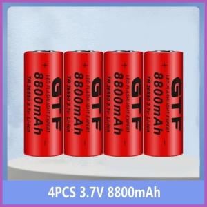 / GTF 26650 3.7V lithium battery 8800mAh power light 3.7v rechargeable lithium ion flashli