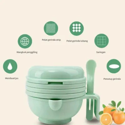 Baby Food Maker / Alat Masak MPASI / Grinder Saringan Parutan Perasan Mangkok MPASI / Pembuat Makanan Bayi Anak