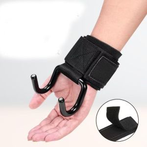 Weight Lifting Hooks Wrist Hook Straps Heavy Duty Power Lifting Hooks Exercise Weight Cuffs Deadlift Straps Strength Training Gym Workout Pull Up Bar Hooks Adjustable Wrist Support Hand Exercise Forearm Gripper Weight Lifting Grip