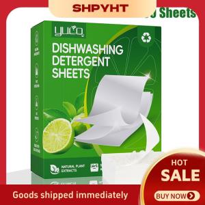 SHPYHT 30 100pcs máy rửa chén sạch dầu bụi bẩn loại bỏ khử mùi làm sạch máy tính bảng Bát công cụ nhà bếp rửa chén tấm chất tẩy rửa