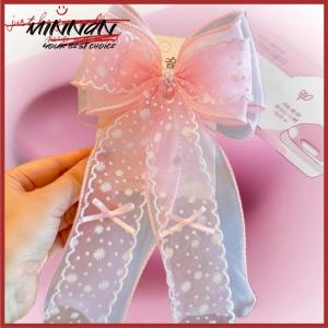 [minnan] กิ๊บติดผมรูปโบว์ลูกไม้ตาข่ายดอกเดซี่สำหรับเด็กผู้หญิงกิ๊บติดผมกิ๊บหนีบผมเครื่องประดับผม