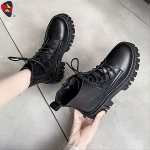 Katerina Fashion Korean Ankle Zipper Boots Shoes Heeled For Women #K-376