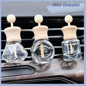 Ditur Air Freshener Car Perfume Clip Essential Oil Diffuser Vent Empty Glass Bottle Decoration Aromatherapy Glass Bottle