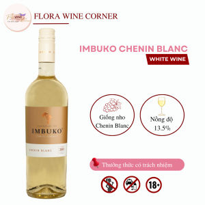 Rượu vang trắng Nam Phi Imbuko Chenin Blanc– Nồng độ 13.5% Alc 750ml - Nhập khẩu Chính Hãng