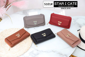 พร้อมส่ง กระเป๋าสตางค์สะพายข้าง STARCATE ของแท้100% แฟชั่นผู้หญิง S101 หนังPU ช่องเยอะใส่ของได้เยอะ แบบใหม่