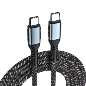 100W Type C to C Charging Cable Nylon Braided Designs Large Power Type C to Type C Cable Fast Charging Cord for Laptops