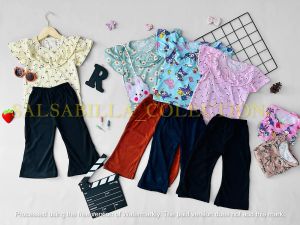 Setelan Julia AnaK Motif Karakter Usia 1-6 Tahun Pakaian Setelan Anak Perempuan