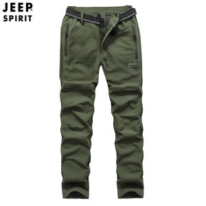 Jeep Spirit Quần Nam quá khổ Quần túi hộp rộng nhiều túi quần thể thao dày thoáng khi nhanh khô ngoài trời không thấm nước Quần túi hộp