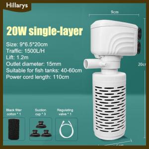 [Hillarys] 3 In 1 Aquarium Filter Pump Silent Fish Tank Submersible Air Oxygen Aerator Aquarium Air Pump Water Changer Pump Wave Maker