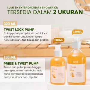 LUME 8 Minyak Esensial Sabun Mandi Non Sulfat Hidrasi 12 Jam Menenangkan Semua Jenis Kulit Halal Bebas Alkohol