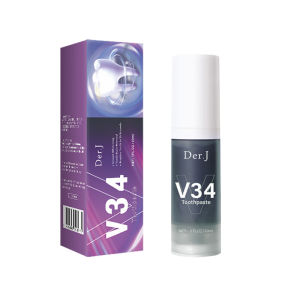 V34 Deep Cleaning Toothpaste Purple Care Teeth Oral Care Oral Health Specialist Purple Deep Cleaning Pampering Toothpaste Essential toothpaste for dental oral care