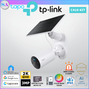TP-Link Tapo C410 KIT 3MP Solar Power IP Camera Rechargeable Battery Outdoor Wireless Surveillance CCTV