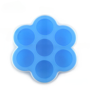 【Annjolie】พร้อมส่ง บล็อคซิลิโคนแช่แข็ง บล็อคซิลิโคนพร้อมฝาปิด เก็บอาหาร บล็อคซิลิโคนเก็บอาหารเด็ก 7 หลุม