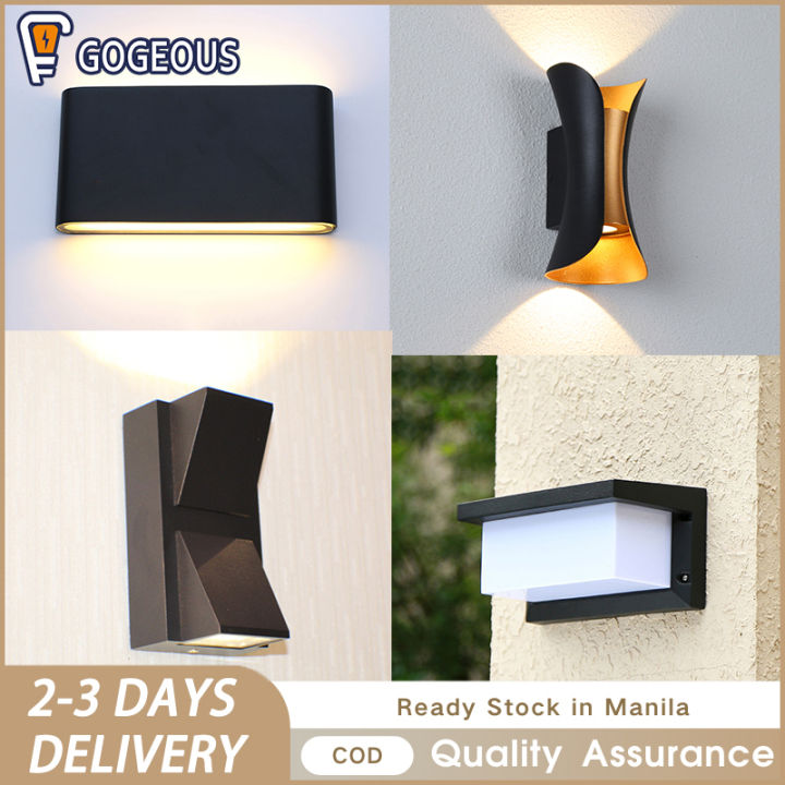 GOGEOUS Up Down Wall Lamp Outdoor Waterproof Nordic Modern Decorative ...
