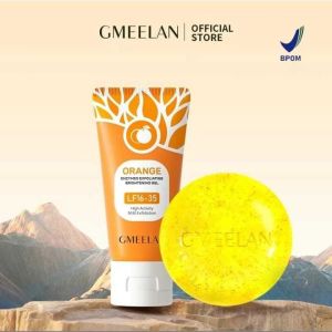 GMEELAN 2PCS Kits Wajah Exfoliating Gel Scrub Exfoliasi Blood Orange 50g+Sabun  Badan Emas 24k 100g Perontok Daki  [gmeelan skincare]