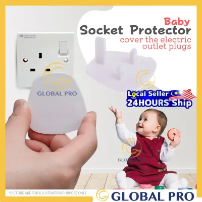 [1PCS] Cover Socket 3 Pin Plug Protection Plug Protector Safety Plug Extension Suiz Cover Anti Shock Child Outlet Cover
