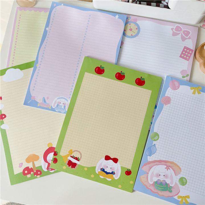 (30 sheets) Grid Cute Rabbits B5 Memo Pad Learning Paper 学习纸 便签 拍纸本 ...