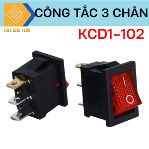 ( 3 Cái ) Công tắc bập bênh 3 chân KCD1-102 ON-OFF  6a-250v